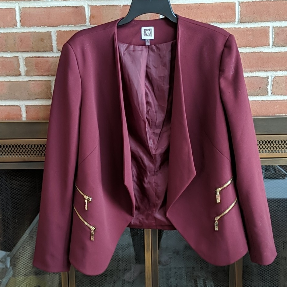 Anne Klein Burgundy Blazer